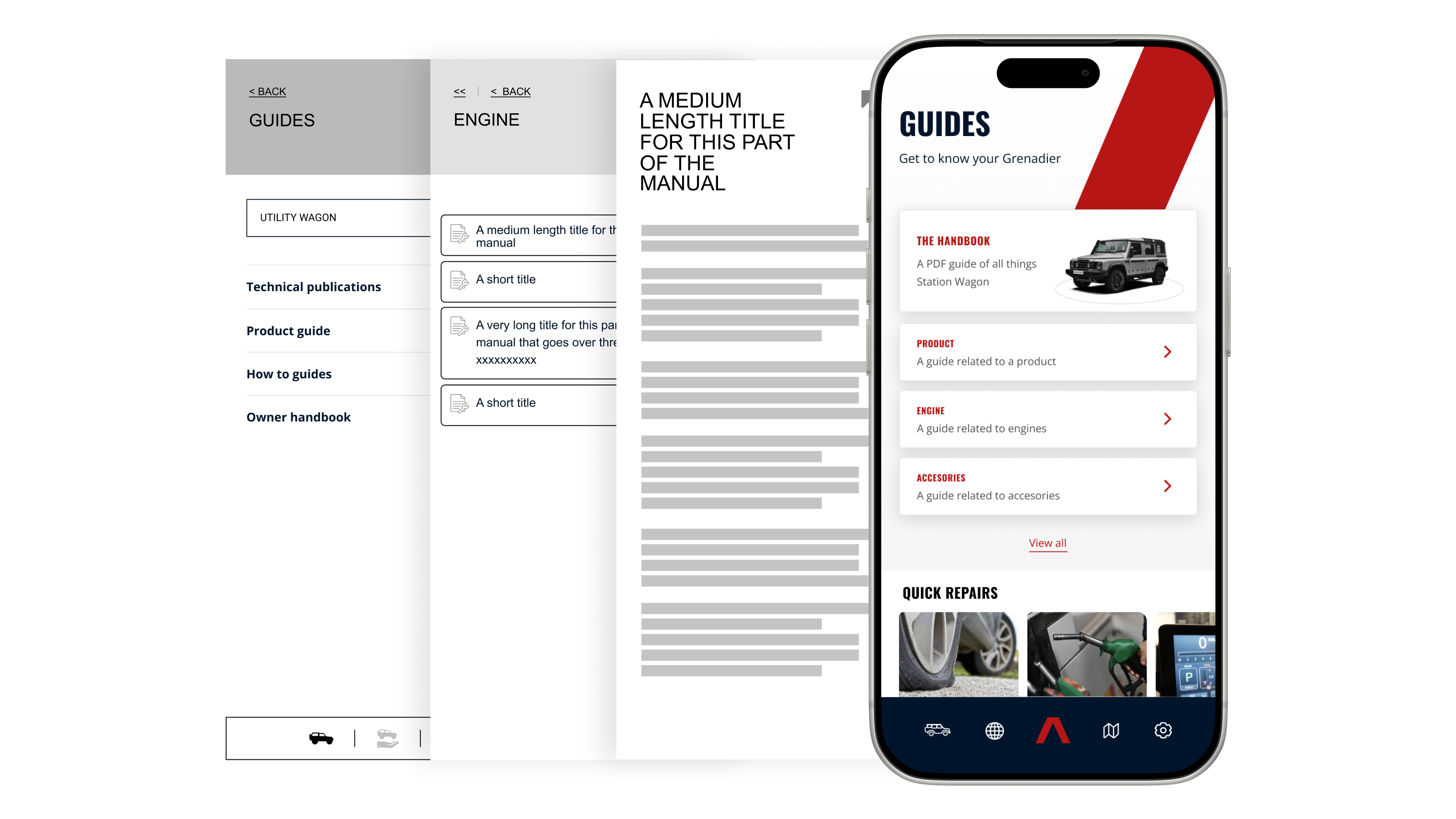 INEOS app screens